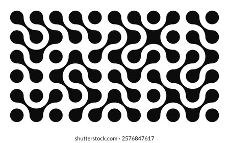 Set black metaballs isolated on a white background. Modern contemporary geometric shapes and elements. Vector illustration