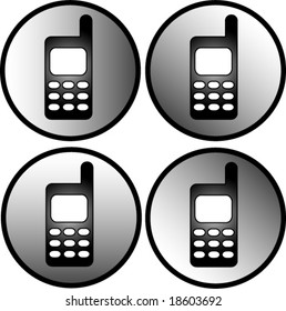 conjunto teléfonos móviles negros