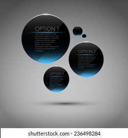 Set of black modern elements for web design. eps 10