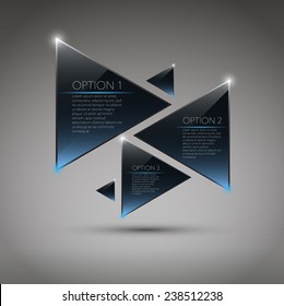 Set of black modern elements for web design. eps 10