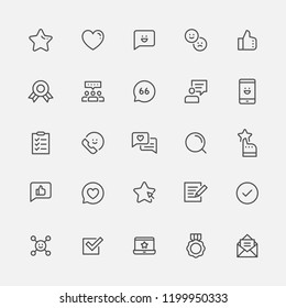 A set of black outline icons related to the web and mobile. flat design style vector graphic illustration.