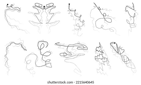 Set Black Outline Simple Line Abstract Collection Lightning Thunderstorm ABackground Light And Shine Electricity Vector Design Style