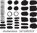 A set of black paint brush strokes.
