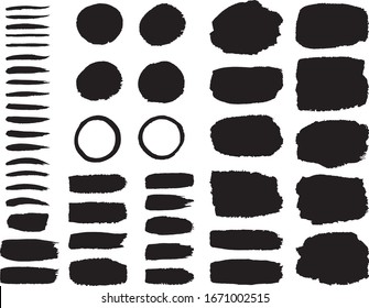 A set of black paint brush strokes.