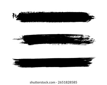 Conjunto de traçados de pincel preto