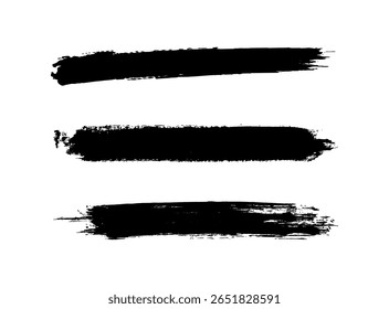 Conjunto De Pinceladas De Pintura Negra