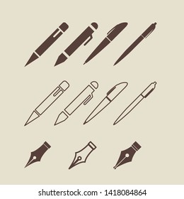 Set of black paint icons, illustration