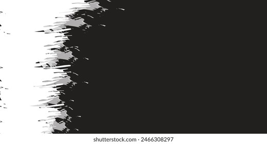 Conjunto de pinturas negras, pinceladas de tinta, pinceles, líneas. Sucios Elementos de diseño artísticos, cajas, marcos para texto.