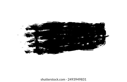 Conjunto de pinceladas de tinta de pintura negra 