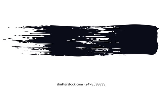  Conjunto de pintura negra, pinceladas de tinta. moderno