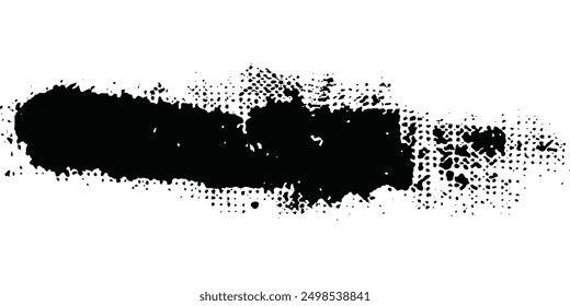  Satz schwarzer Farbe, Pinselstriche. modern