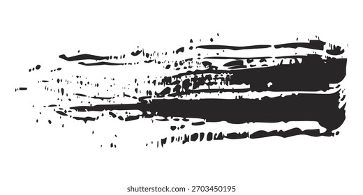Conjunto de tinta preta, pinceladas de tinta. moderno