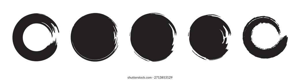 Set of black paint, ink brush strokes, boxes, frames, lines, smudges. Vector dirty, grunge artistic design elements, backgrounds, textures.