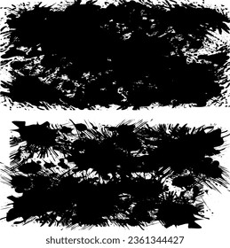 Un conjunto de pinturas negras se pinta en un fondo blanco