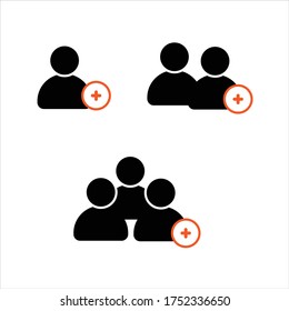 Conjunto de figuras de persona negra vector sobre un fondo blanco