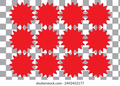 Set of black price sticker, sale or discount sticker, sunburst badges icon. Star shape with different number of rays. Special offer price tag. Starbrust collection. Isolated on white background