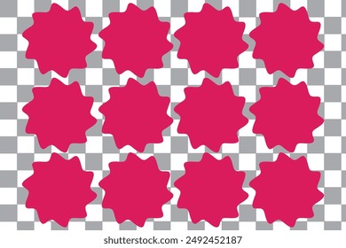Set of black price sticker, sale or discount sticker, sunburst badges icon. Star shape with different number of rays. Special offer price tag. Starbrust collection. Isolated on white background