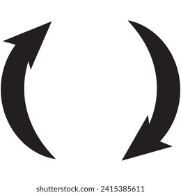 A set of black round arrows .Vector Icon Web Site Graphic. Recycle icon eps 10