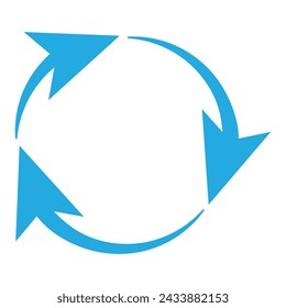 A set of black round arrows .Vector Icon Web Site Graphic. Recycle icon eps 10	