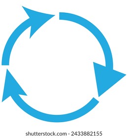 A set of black round arrows .Vector Icon Web Site Graphic. Recycle icon eps 10	