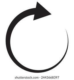 A set of black round arrows .Vector Icon Web Site Graphic. Recycle icon eps 10
