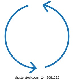 A set of black round arrows .Vector Icon Web Site Graphic. Recycle icon eps 10	