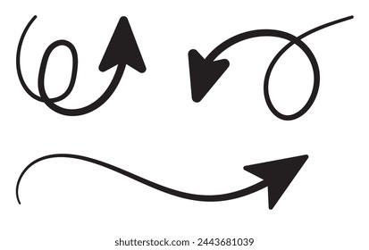 A set of black round arrows .Vector Icon Web Site Graphic. Recycle icon eps 10	