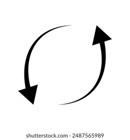 A set of black round arrows .Vector Icon Web Site Graphic. Recycle icon design eps 10