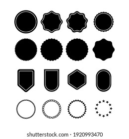 set of black round vector