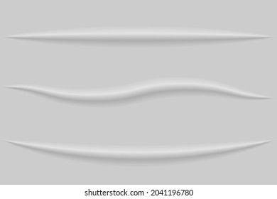 Set of black shadow effect. Template for wrinkle page or flag