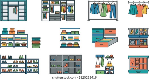 A set of black silhouette vector icons featuring various reptile terrariums, wooden vivariums, and small pet habitats with branches and interior decor. Ideal for pet shop graphics, herpetology supplies catalogs, animal housing guides, and web design.