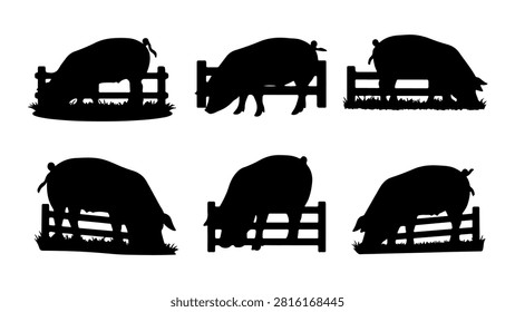 A set of black silhouettes showcasing various car models in different angles and styles, emphasizing automotive design and shape recognition.