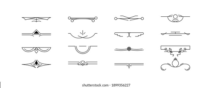 Establecer La Colección De Líneas Sencillas De Color Negro Elementos De Borde De Doodle Estilo Esbozo De Diseño Isolación Isolación Ilustración Para Banner