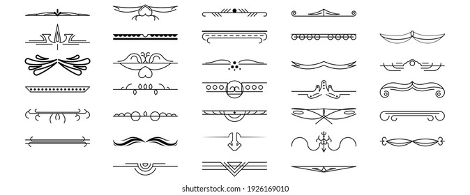 Establecer La Colección De Líneas Sencillas De Color Negro Elementos De Borde De Doodle Estilo Esbozo De Diseño Isolación Isolación Ilustración Para Banner