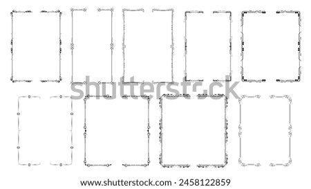 Set Black Simple Line Collection Different Doodle Brackets, Parentheses, Braces Elements Vector Design Style Sketch Isolated Illustration For Banner