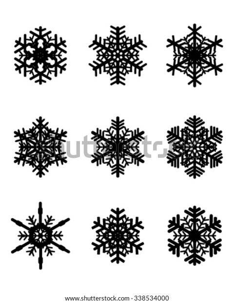 httpsimage vectorset black snowflake vector 338534000