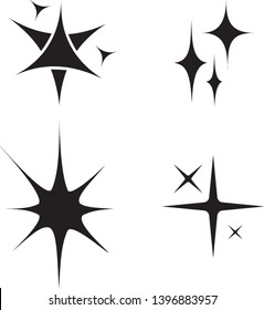 Set of black sparkles symbols vector.Original vector stars sparkle icon.Bright firework,decoration
collection shiny twinkle,flash.Glowing light effect stars and bursts.