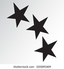 Set of black stars. Vector illustration