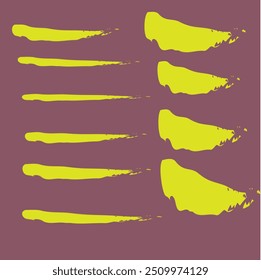 Set of black striped brush strokes. Ink stripes isolated on white background. Lines design elements. Vector illustration
