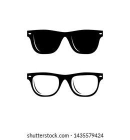 Conjunto de plantillas de diseño vectorial de lentes de sol negro