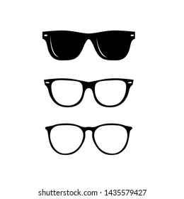 Set Black Sunglasses Vector Design Template Stock Vector (Royalty Free ...