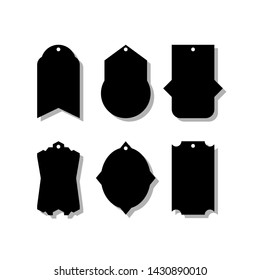 set of black tag labels.