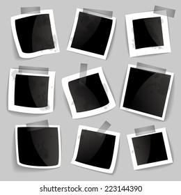set of black tags