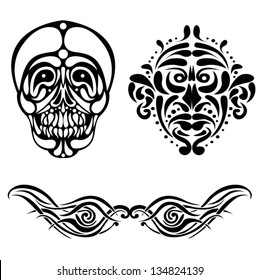 Set of black tattoo