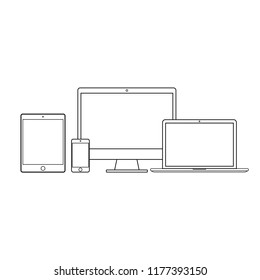 Set black technology on a white background.