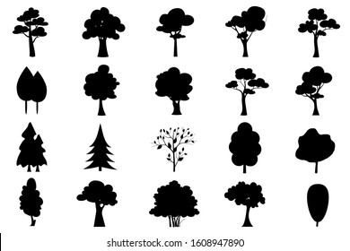 Set Black tree Symbol style.and white background.