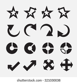 set of black universal arrows