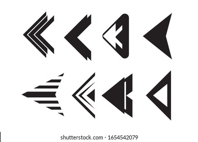 Set of black Vektorillustration Pfeil.Pfeil Vektorillustration Illustration and collection.arrows Vektorillustration icon