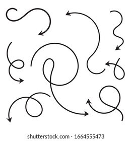 Set of black vector arrow.arrow vector illustration and colection.arrows vector icon