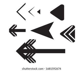 Set of black vector arrow.arrow vector illustration and colection.arrows vector icon